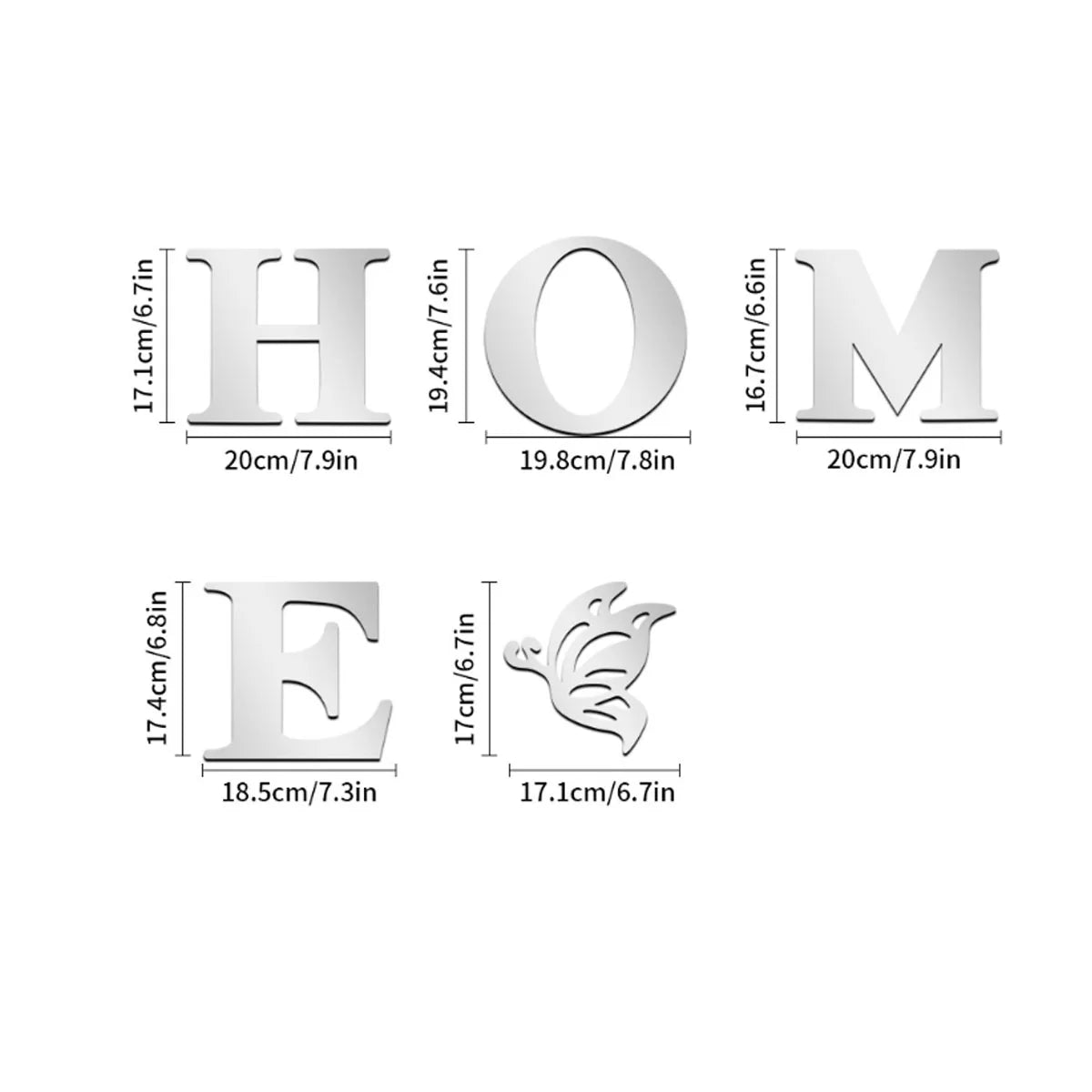 Décoration Murale HOME 3D Effet Miroir – Maison Vanoa