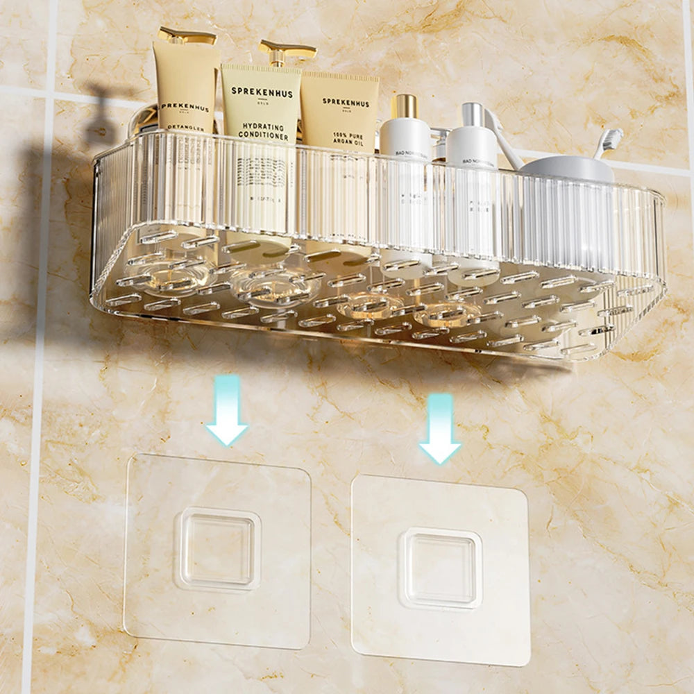 Étagère de rangement pour salle de bain – Organisation murale