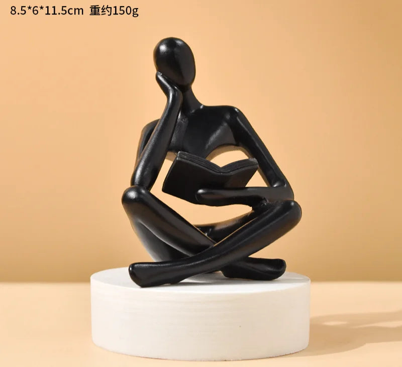 Sculpture Décorative Lecture Élégante – Maison Vanoa