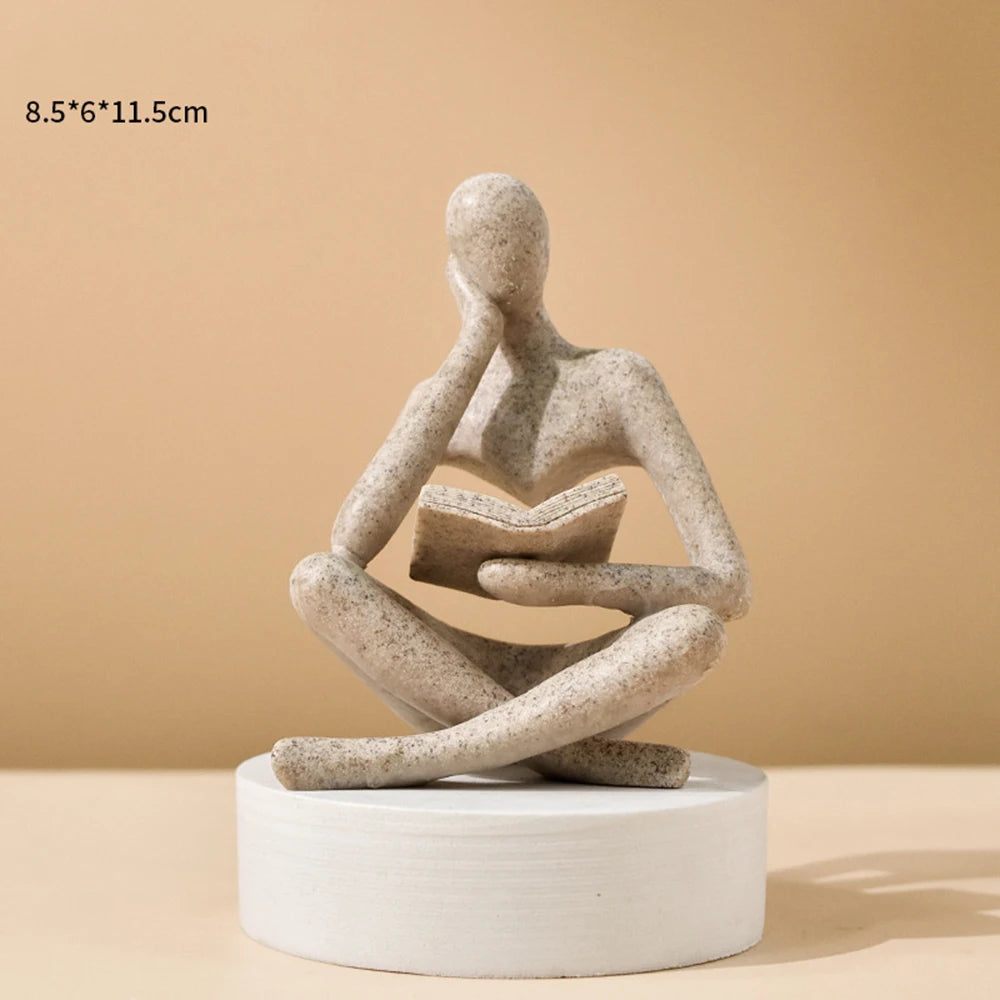 Sculpture Décorative Lecture Élégante – Maison Vanoa