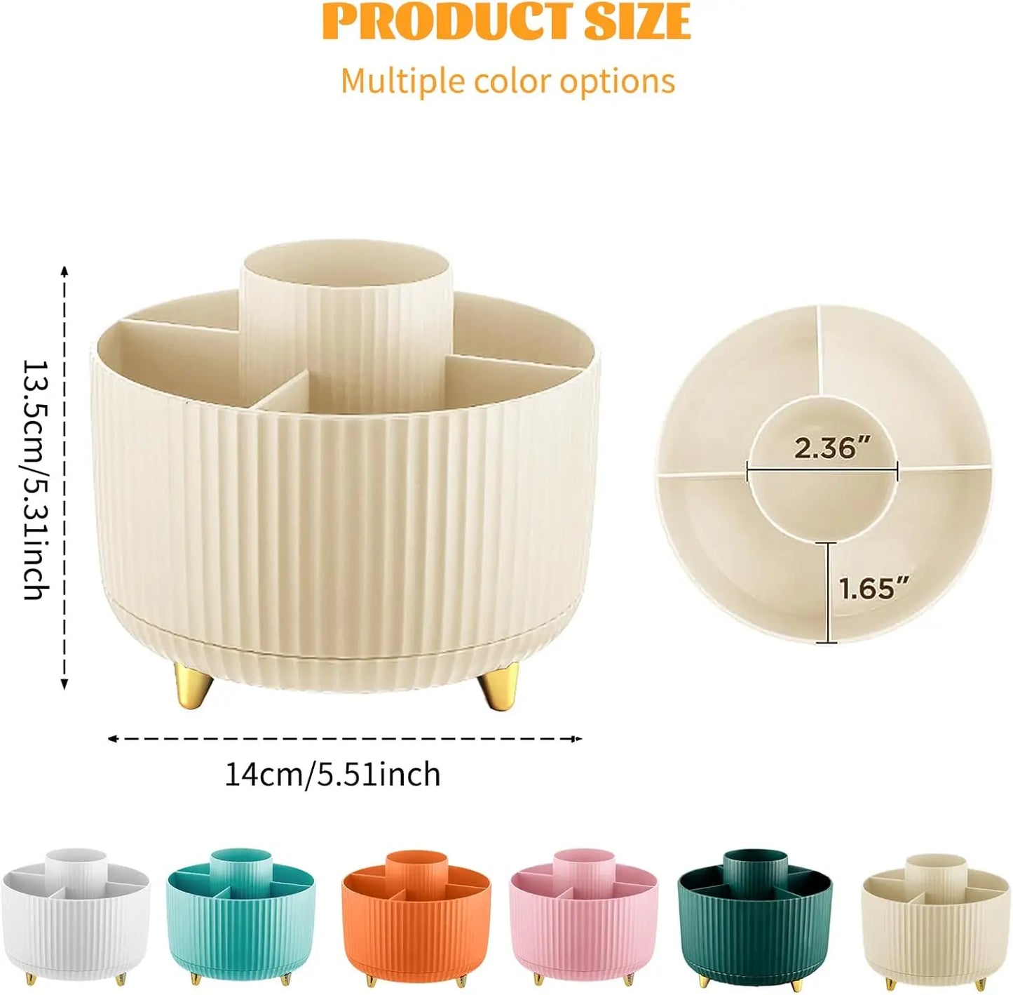Organisateur de Maquillage Rotatif 360° – Maison Vanoa