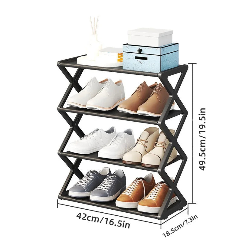 Étagère à chaussures 4 niveaux – Rangement gain de place