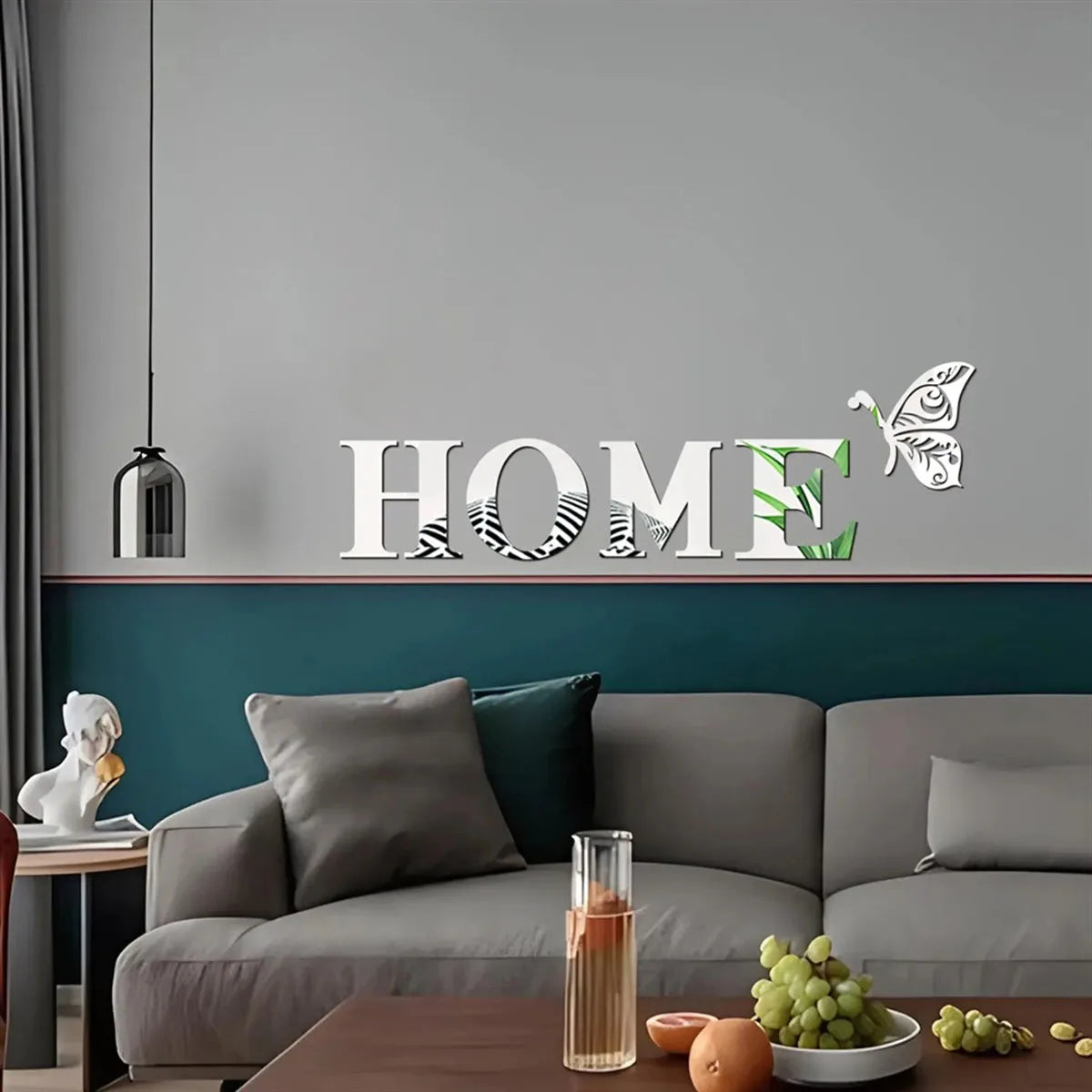 Décoration Murale HOME 3D Effet Miroir – Maison Vanoa